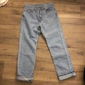 Regular fit straight leg jeans